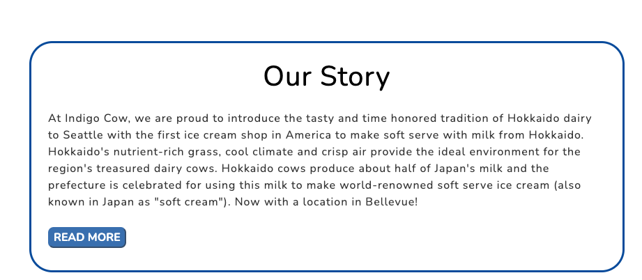 Indigo Cow Our Story